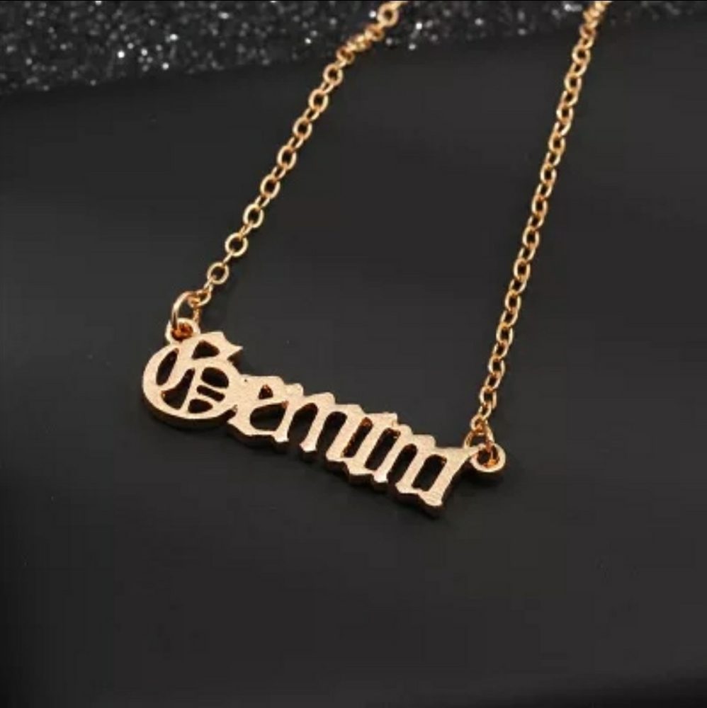 GEMINI Zodiac Gold Chain Necklace!